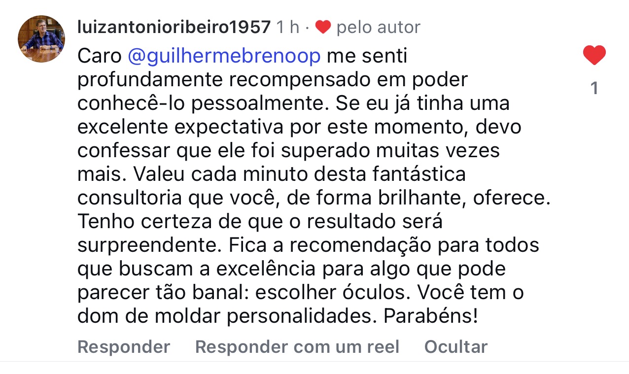 Depoimento de cliente